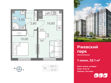 32,1 м², 1-комнатная квартира 5 232 300 ₽ - изображение 30