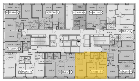 68,2 м², 2-комнатная квартира 42 700 000 ₽ - изображение 42