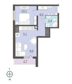 42,2 м², 1-комнатная квартира 2 290 000 ₽ - изображение 112