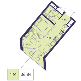 29,2 м², 1-комнатная квартира 7 200 000 ₽ - изображение 74