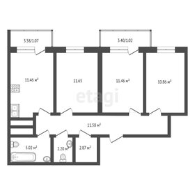 Квартира 69,2 м², 3-комнатная - изображение 1