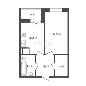 Квартира 42,4 м², 1-комнатная - изображение 1