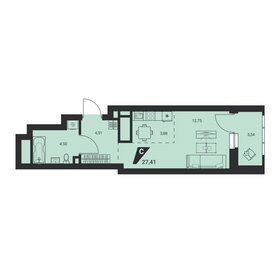 24,6 м², квартира-студия 3 350 000 ₽ - изображение 100
