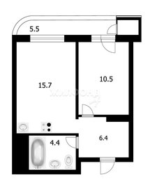 Квартира 37,2 м², 1-комнатная - изображение 1