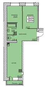 Квартира 61,4 м², 2-комнатная - изображение 1