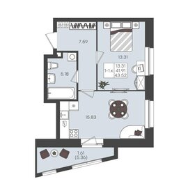 34,8 м², 1-комнатная квартира 7 500 000 ₽ - изображение 42
