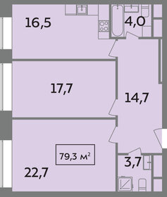 Квартира 79,3 м², 3-комнатная - изображение 1