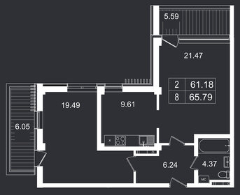 167,5 м², 4-комнатные апартаменты 16 000 000 ₽ - изображение 45