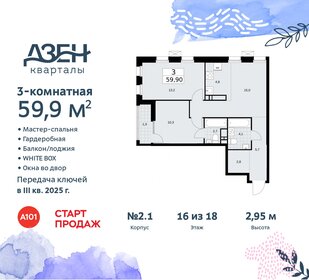 59,9 м², 3-комнатная квартира 17 523 266 ₽ - изображение 44