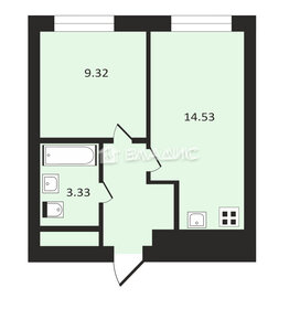 Квартира 31,8 м², 2-комнатная - изображение 1