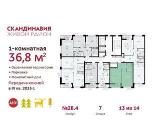 36 м², 1-комнатная квартира 12 600 000 ₽ - изображение 108