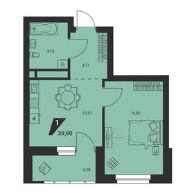 40,1 м², 1-комнатная квартира 4 630 000 ₽ - изображение 41