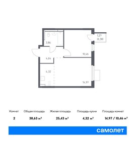 51,1 м², 2-комнатная квартира 10 455 000 ₽ - изображение 20