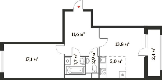 62,8 м², 2-комнатная квартира 11 900 000 ₽ - изображение 60