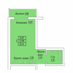 24,8 м², апартаменты-студия 4 224 000 ₽ - изображение 61