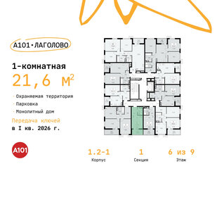 21,6 м², квартира-студия 2 964 243 ₽ - изображение 19