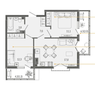 80 м², 3-комнатная квартира 15 400 000 ₽ - изображение 57
