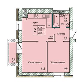 Квартира 40,8 м², 2-комнатная - изображение 1