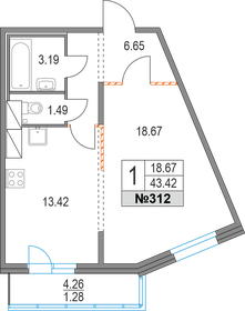 45,6 м², 2-комнатная квартира 7 250 000 ₽ - изображение 114