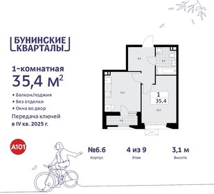 35,4 м², 1-комнатная квартира 9 473 551 ₽ - изображение 1