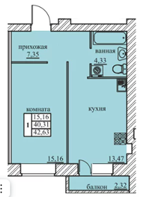 40,9 м², 1-комнатная квартира 3 517 400 ₽ - изображение 5