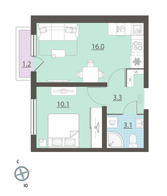 38,8 м², 2-комнатная квартира 2 200 000 ₽ - изображение 75
