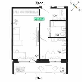 34,3 м², 1-комнатная квартира 2 200 000 ₽ - изображение 57