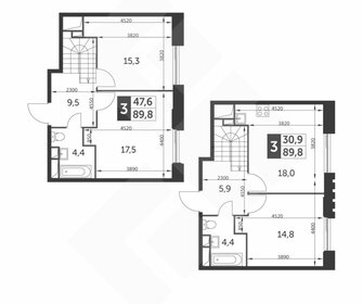 124,1 м², 3-комнатная квартира 125 216 896 ₽ - изображение 32