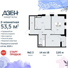 Квартира 53,5 м², 2-комнатная - изображение 3