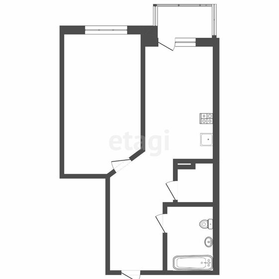 38,7 м², 1-комнатная квартира 4 900 000 ₽ - изображение 1
