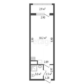 Квартира 27 м², студия - изображение 1