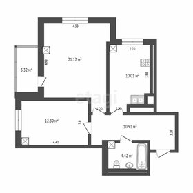 62 м², 2-комнатная квартира 11 000 000 ₽ - изображение 22