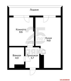 Квартира 36 м², 1-комнатная - изображение 1