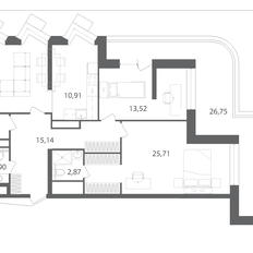 Квартира 105 м², 3-комнатная - изображение 3