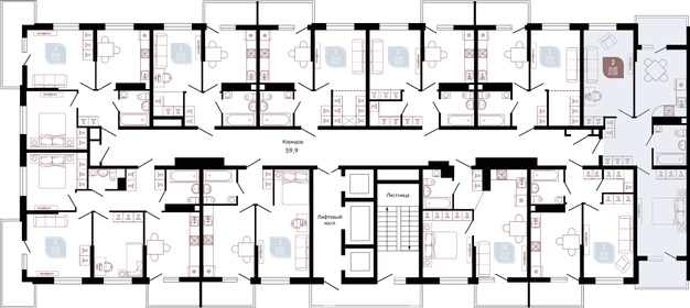 59,5 м², 2-комнатная квартира 10 192 350 ₽ - изображение 10