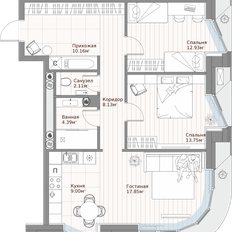 Квартира 78,3 м², 2-комнатная - изображение 2