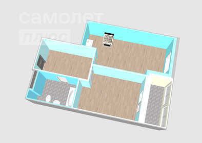 Квартира 38,4 м², 2-комнатная - изображение 3