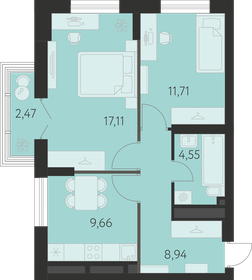 52,9 м², 2-комнатная квартира 6 896 000 ₽ - изображение 20