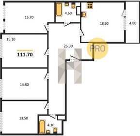 Квартира 111,7 м², 4-комнатная - изображение 1