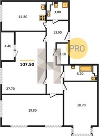 Квартира 107,5 м², 3-комнатная - изображение 1