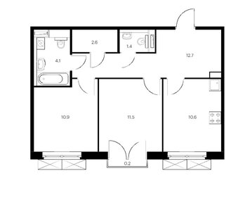 65 м², 3-комнатная квартира 39 990 ₽ в месяц - изображение 35