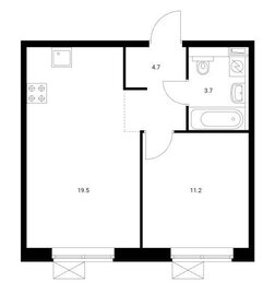 Квартира 39,1 м², 1-комнатная - изображение 1