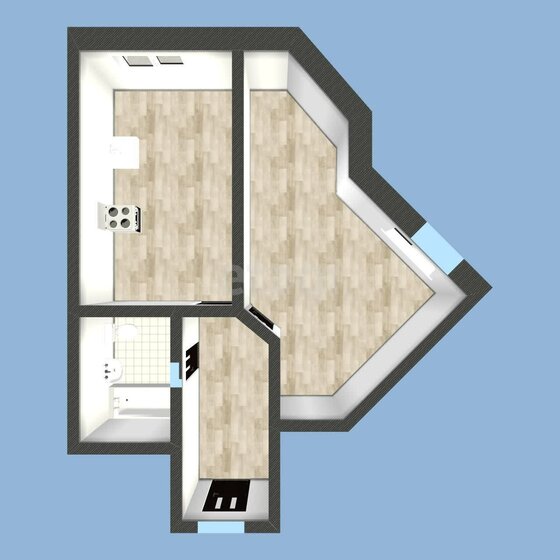 40,8 м², 1-комнатная квартира 2 200 000 ₽ - изображение 1