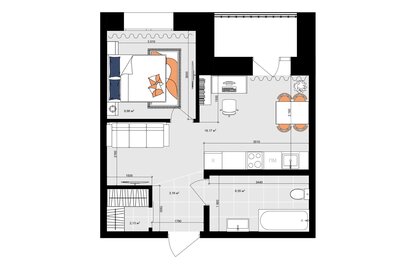 44,5 м², 1-комнатная квартира 9 625 048 ₽ - изображение 34