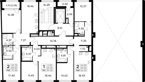 Квартира 65,5 м², 2-комнатная - изображение 2