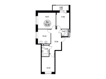 93 м², 3-комнатная квартира 10 300 000 ₽ - изображение 82