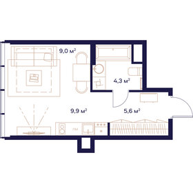 12 м², апартаменты-студия 4 100 000 ₽ - изображение 92