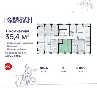 35,4 м², 1-комнатная квартира 9 665 995 ₽ - изображение 19