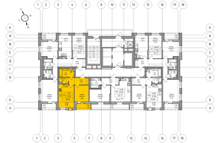 37,7 м², 1-комнатная квартира 8 560 800 ₽ - изображение 72