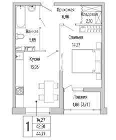 30 м², 1-комнатная квартира 7 500 000 ₽ - изображение 36